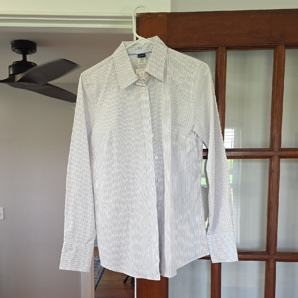 Classic White Striped Men's Shirt